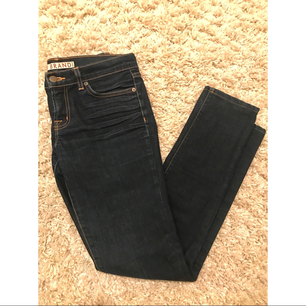 J Brand Dark Wash Straight Leg Skinny Jeans 95